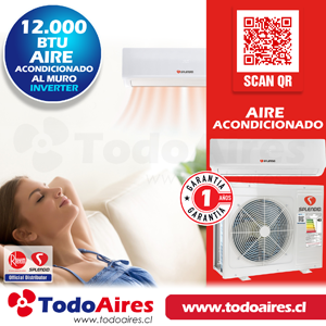 Aire Acondicionado Split Muro Inverter 12000BTU Splendid