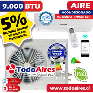 Aire Acondicionado Split Muro Inverter 9000BTU Splendid