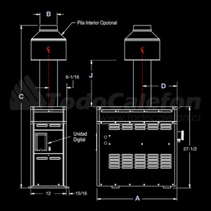Calentador de Piscina RHEEM Gas Natural M156A