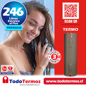 Termo Eléctrico RHEEM 246 Litros 380V al Piso