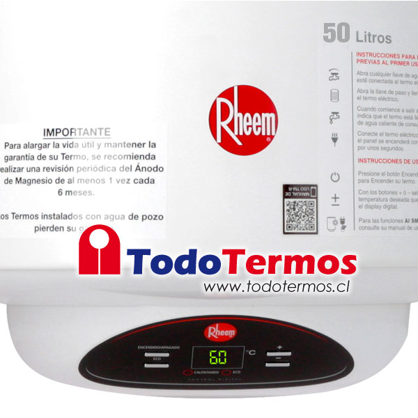 Termo Eléctrico Digital Rheem 30 lts.