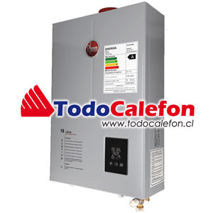 Calefon RHEEM Tiro Forzado 18 Litros Gas Licuado