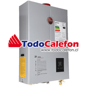 Calefon RHEEM Tiro Forzado 21 Litros Gas Licuado