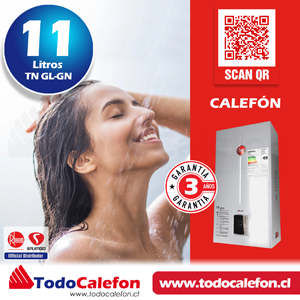 Calefon RHEEM Tiro Natural 11 Litros Gas Licuado