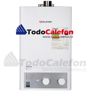 Calefon SPLENDID Tiro Forzado Master 10 Litros Gas Natural