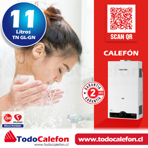 Calefon SPLENDID Tiro Natural Master 11 Litros Gas Licuado