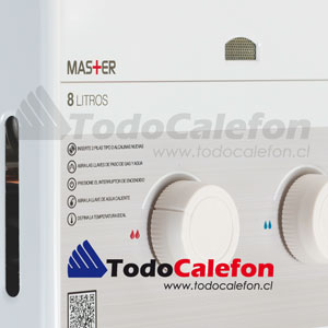 Calefon SPLENDID Tiro Natural Master 8 Litros Gas Licuado