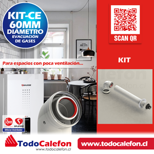 Kit Ducto para Calefón Splendid 10 litros Tiro Forzado Solar Cámara Estanca