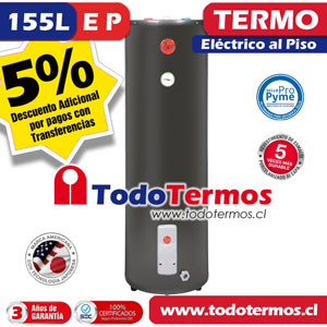 Termo Eléctrico RHEEM 155 Litros 220V al Piso