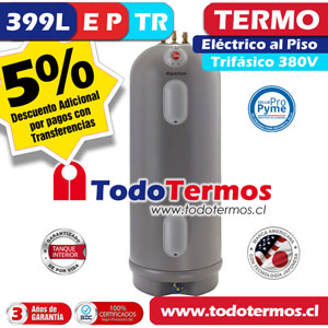 Termo Eléctrico RHEEM Marathon 399 Litros 380V al Piso