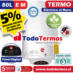 Termo Eléctrico Rheem 80 Litros MURO