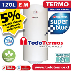 Termo Eléctrico Splendid 120 Litros MURO