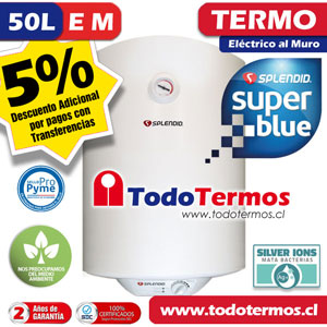 Termo Eléctrico Splendid 50 Litros MURO