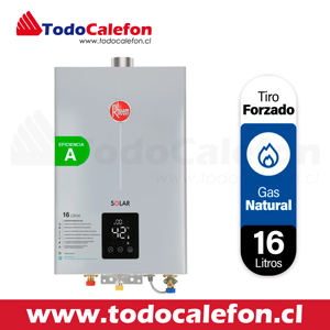 Calefón Rheem Tiro Forzado 16L GN Línea Prestige™