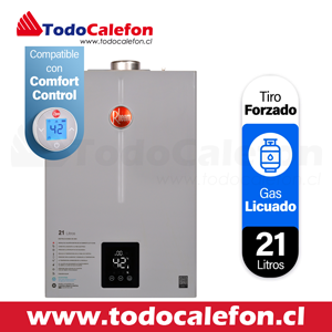 Calefón Rheem Tiro Forzado 21L GL Línea Prestige™